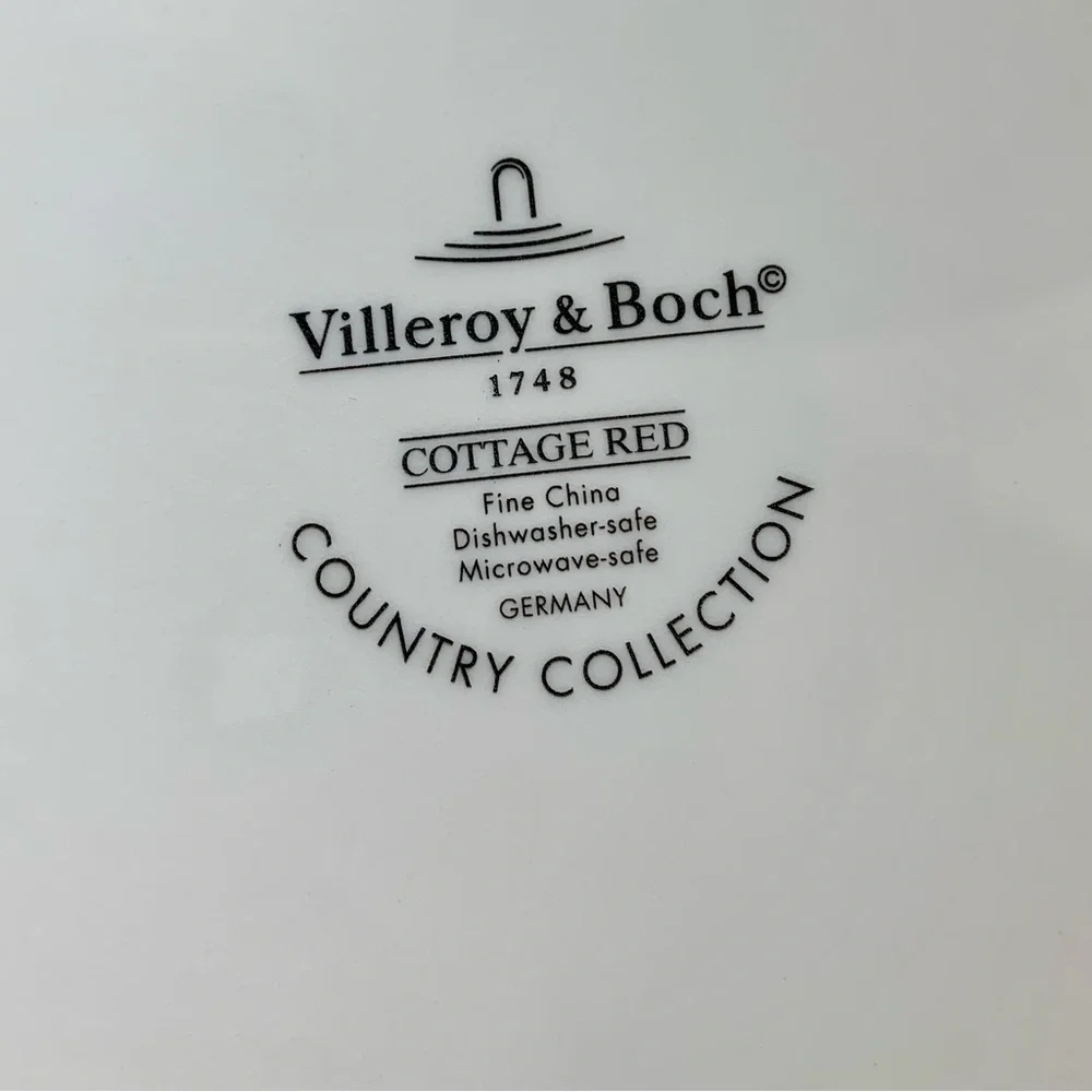 Villeroy & Boch Cottage (1) Red Dinner Plate Country Collection ONE 10.5” Plate